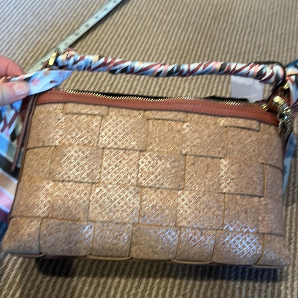 NWT ZAC POSEN zip top crossbody in cork auburn color - Picture 12 of 12